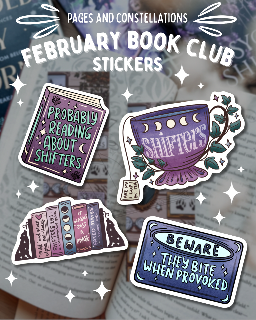 February Book Club - Glossy Vinyl Stickers
