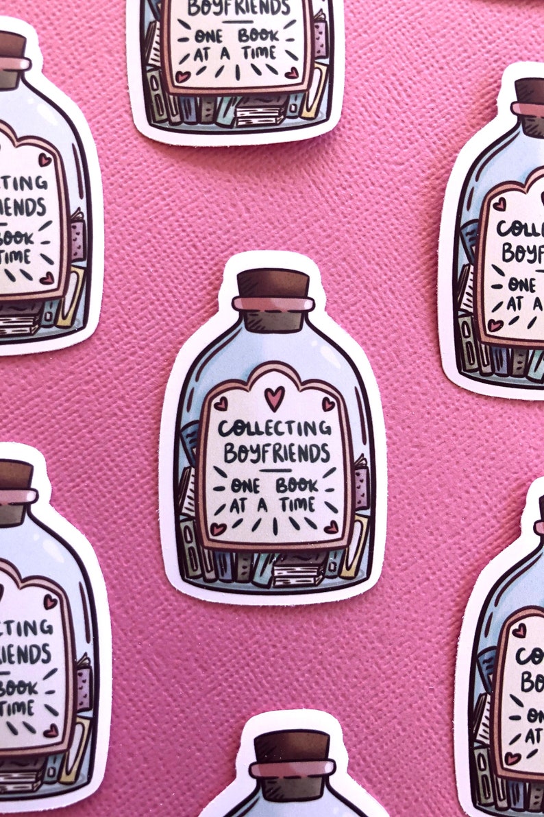 Collecting Boyfriends One Book at a Time - Vinyl Sticker