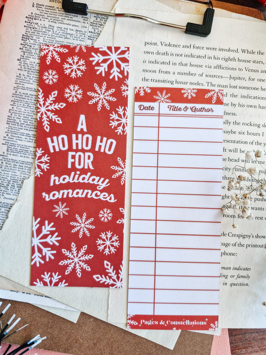 A Ho Ho Ho for Holiday Romances - Double-Sided Bookmark