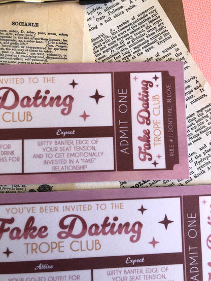 Fake Dating Trope Club - Bookmark