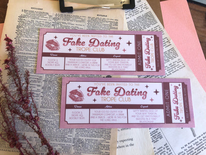 Fake Dating Trope Club - Bookmark