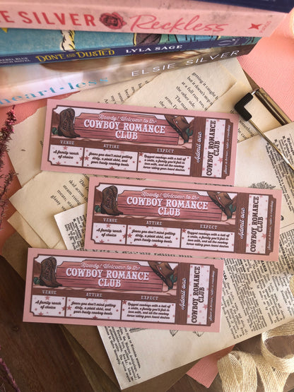 Cowboy Romance Club - Bookmark