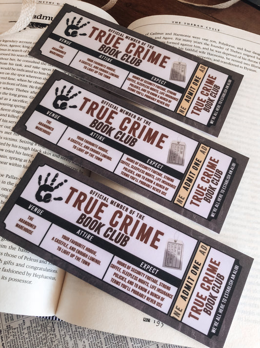 True Crime Book Club - Bookmark