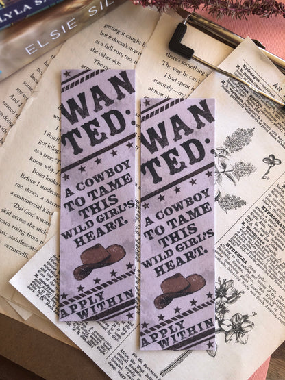 Wanted: A Cowboy... - Bookmark