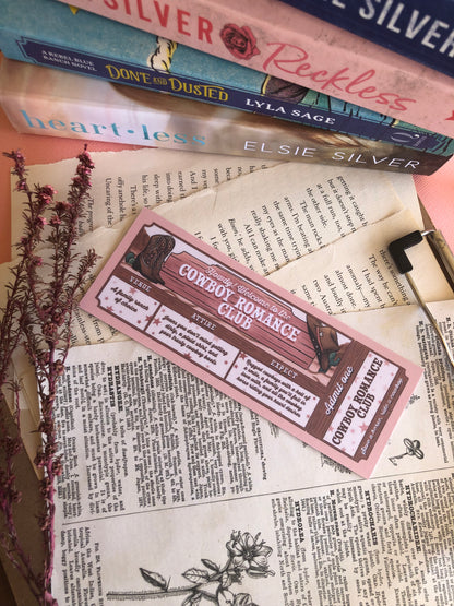 Cowboy Romance Club - Bookmark