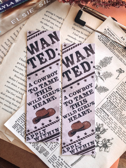 Wanted: A Cowboy... - Bookmark