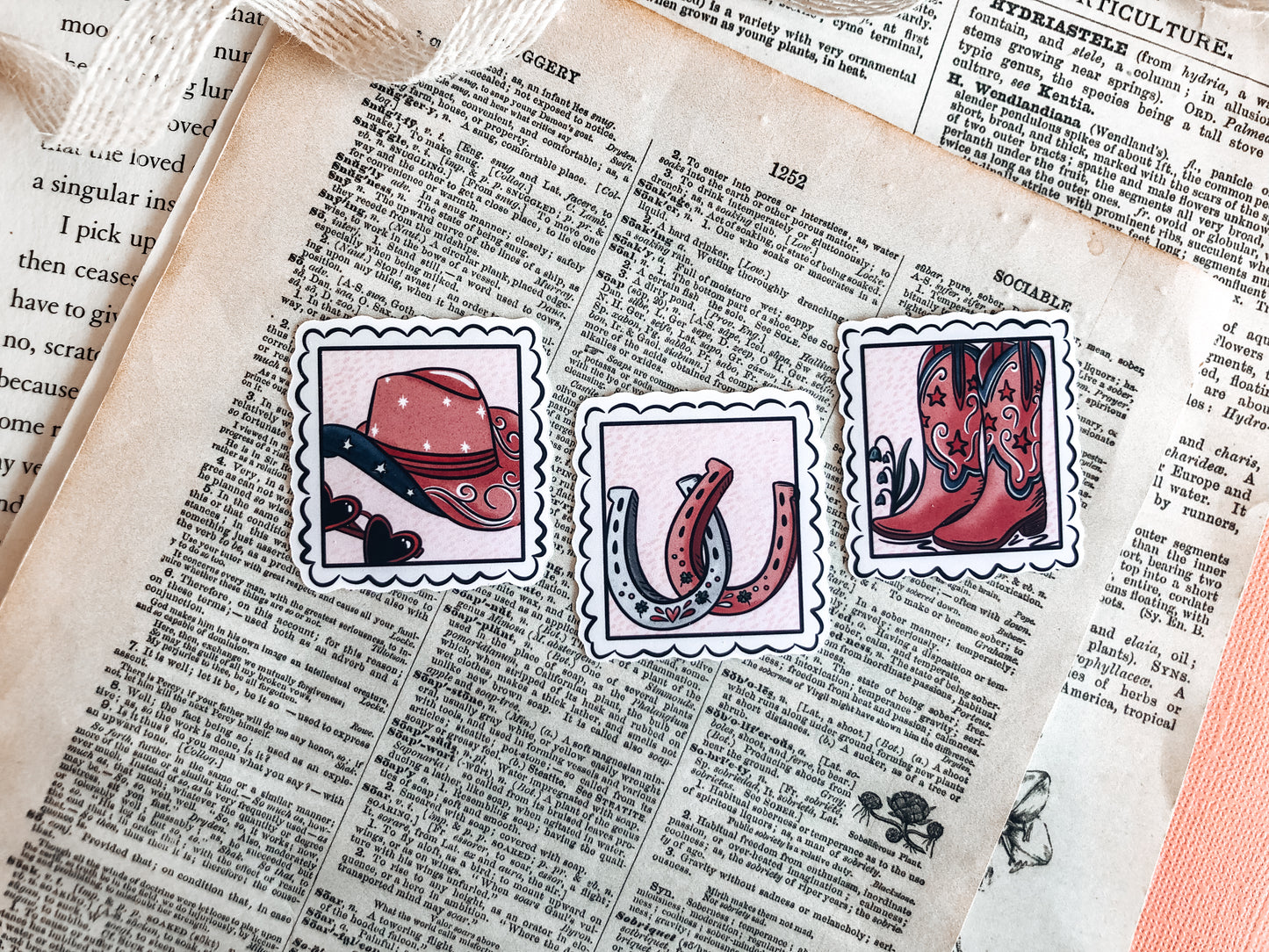 Cowboy Stamp Collection - Vinyl Sticker