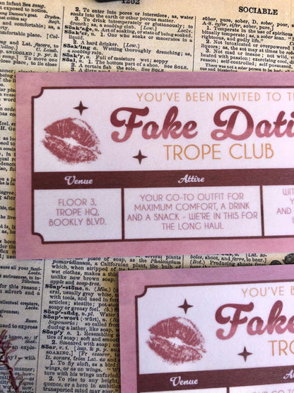 Fake Dating Trope Club - Bookmark