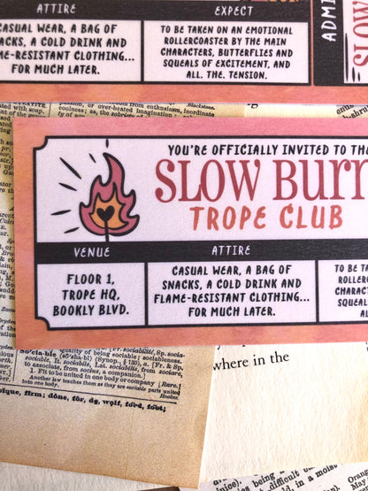 Slow Burn Trope Club - Bookmark