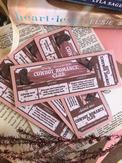 Cowboy Romance Club - Bookmark