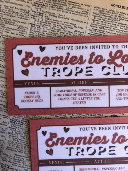 Enemies to Lovers Trope Club - Bookmark