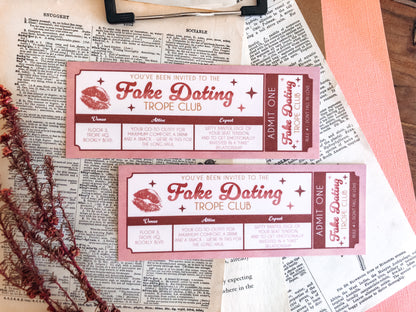 Fake Dating Trope Club - Bookmark