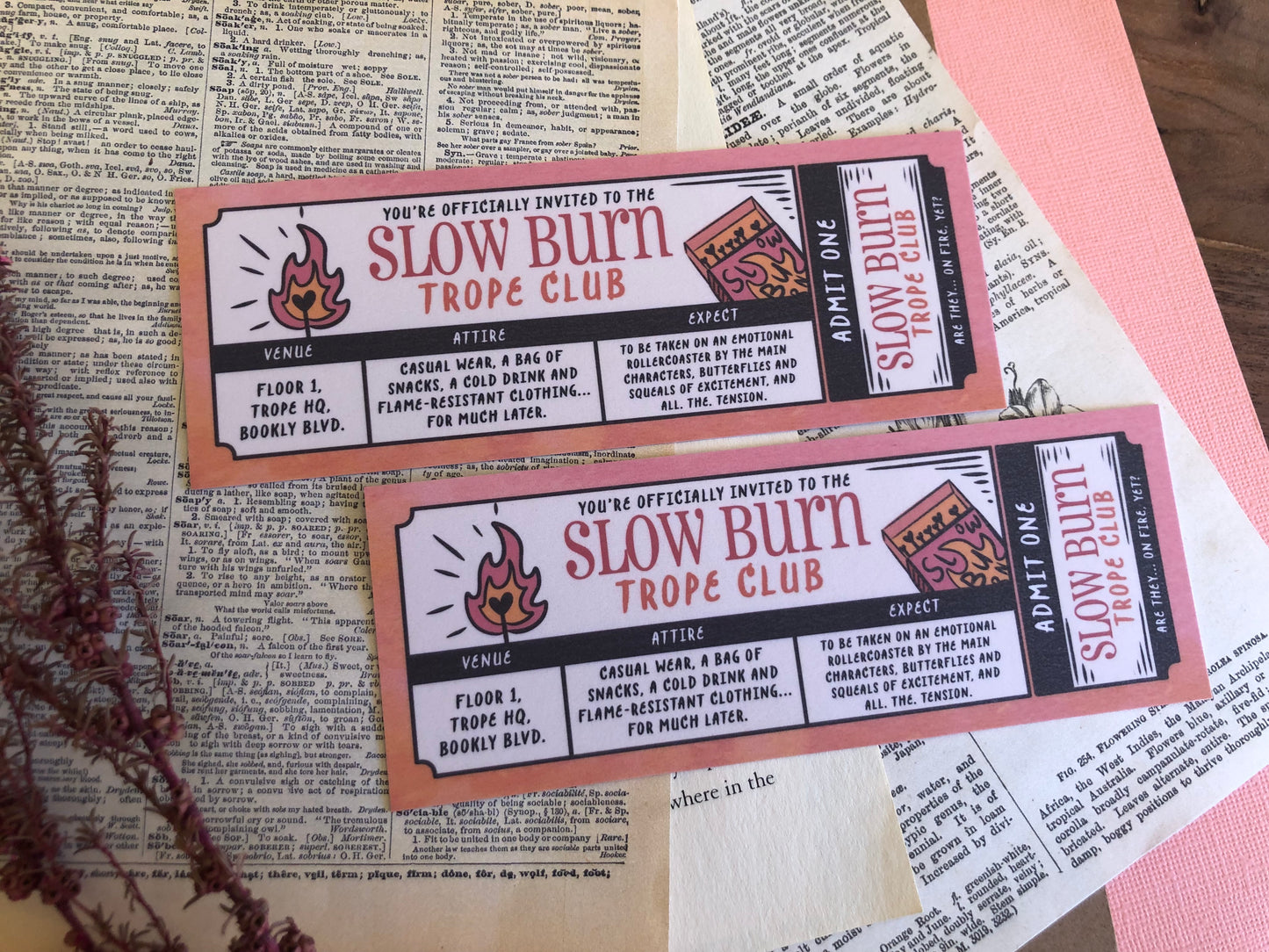 Slow Burn Trope Club - Bookmark