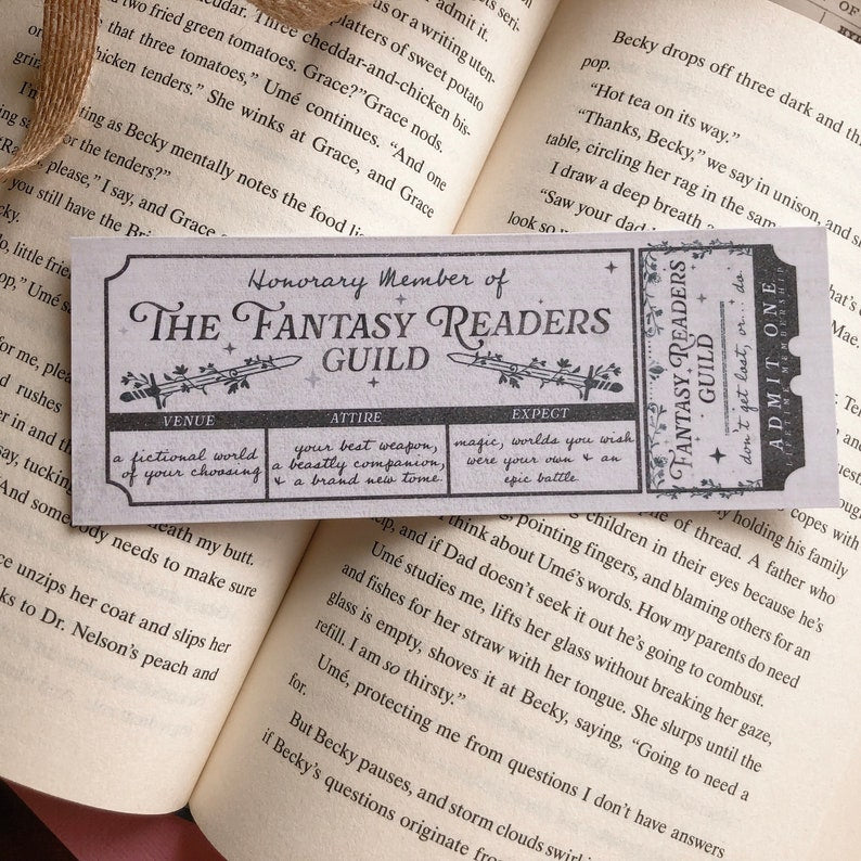 Fantasy Readers Guild - Ticket Bookmark