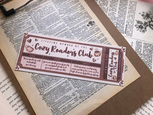 Cozy Readers Club - Bookmark