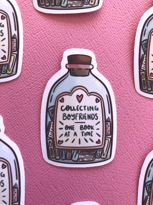 Collecting Boyfriends One Book at a Time - Vinyl Sticker